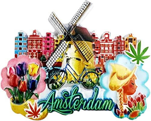 Amsterdam Holland Amsterdam Magnet Kühlschrank Kühlschrank Magnet Dekoration Aufkleber Souvenir Harz Handwerk Küche Whiteboard