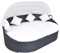 Chusui Outdoor-Sonneninsel mit Sonnendach, Gartenmöbel, Daybed Outdoor, Sonnenliege, Terrassenliege, Outdoor Lounge, Liegeinsel, Poly Rattan Schwarz