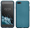 kwmobile Case kompatibel mit Apple iPhone SE (2022) / iPhone SE (2020) / iPhone 8 / iPhone 7 Hülle - Schutzhülle aus Silikon metallisch schimmernd - Handyhülle Metallic Karibikblau
