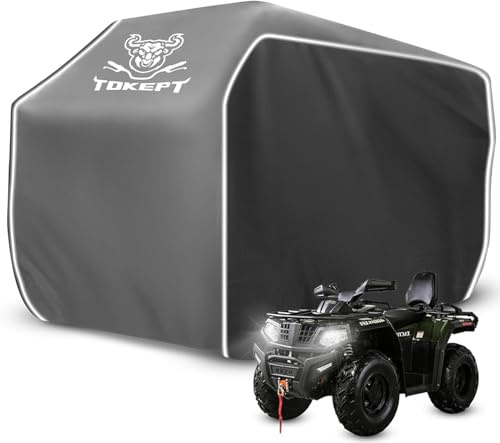 Tokept ATV Abdeckung Wasserdicht, Heavy Duty 4 Wheeler Cover 86 Zoll Allwetterschutz Winddicht Quad Abdeckung, für Polaris Can am Kawasaki Honda Yamaha Suzuki