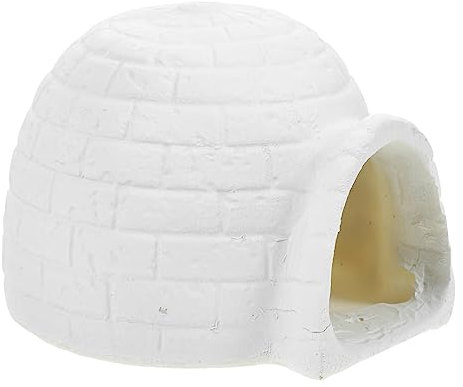 CIYODO Simulation Iglu Kleinkind Spielzeug Home Dekorationen Fuchs Spielzeug Harz Eishaus Modell Eishaus Figuren Eishaus Modelle Foto Handwerk Kind Weiß Kinder Dekor Eishaus Bild Ornament