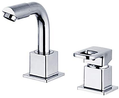 Badezimmer-Badewanne, Doppelloch, zwei Löcher, geteilter Wasserhahn, Waschbecken-Wasserhahn, drehen, aufsprühen, Zähne putzen, Gesicht waschen, Wasserhahn Messing Comfortable anniversary