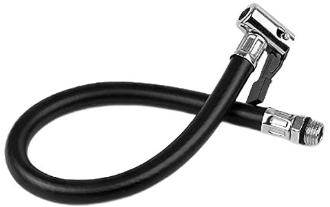 39cm Reifenfüller Schlauch, Tire Kompressor Schlauch, Luftpumpen Verlängerungsrohr, Universal Reifenfüller schlauchadapter Air Ventil Anschluss Schläuche für Fahrrad Motorrad Auto (Schwarz)