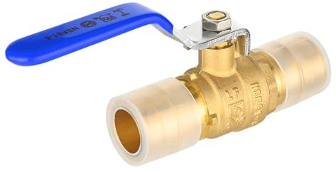 EFIELD 2,5 cm Messing-Kugelhahn mit vollem Anschluss für Pex-A-Rohr, ASTM F1960 Ausdehnungsanschluss, nur blaue Stufe, ANSI/NSF-61 (1)