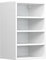 Vicco Hängeschrank R-Line, Wandhängeschrank, Weiß/Weiß, 40 cm mit offenen Regalen
