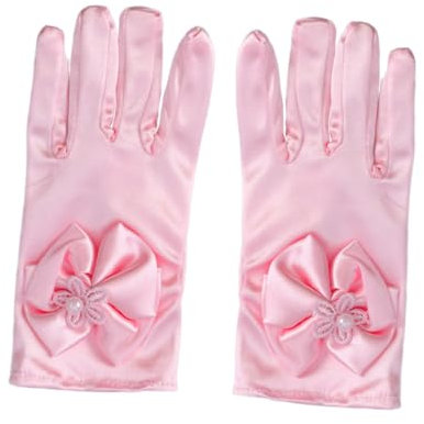 PACKOVE kurze stulpen pinke handschuhe Prinzessin Handschuhe Prinzessin verkleiden sich Handschuhe Fäustlinge für Kinder Handschuhe für Kinder Mädchen Handschuhe fein Prinzessinenkleid