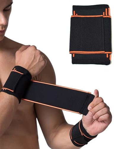 Zeayebsr 1pcs Supporto per il Polso, Supporto per Polso con Bendaggi Elastici per Sollevamento Pesi, Tennis, Sportivo, Tendinite, Sollievo dal Dolore Articolare - Taglia unica Regolabile