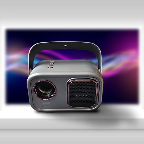 Beamer, WiFi, Bluetooth, Beamer, Overhead, Videoprojektor 4K, Heimkino, HDMI 1080p AV USB, Android 9, Netflix, Youtube, Prime Video (mattgrau)