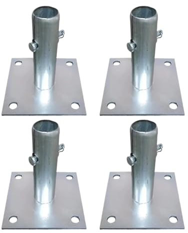Amagogo 4Pcs Gerüst Basis Platten 12x12cm Leicht Installieren Stahl Material