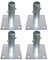 Amagogo 4Pcs Gerüst Basis Platten 12x12cm Leicht Installieren Stahl Material