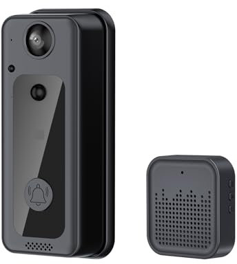 SAINUO Video Doorbell Wireless, Doorbell Camera with 170° Ultra-Wide-Angle Lens, Camera Doorbell with Camera Battery Powered, Two-Way Talk, Clear Night Vision, for Residential Apartments