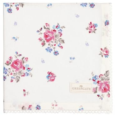 GreenGate Elysia Stoffserviette mit Spitze White 40x40cm