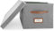Amazing Tour PVC File Organiser with Lid, Suspension Box with Plastic Slide, A4 Box Files Suitable for Home and Office, 1 Pack Grey