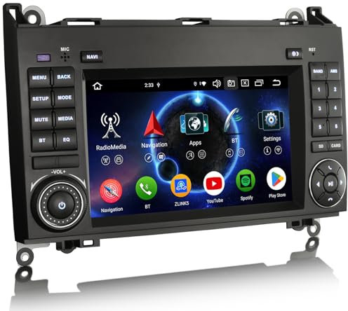 erisin Android 14 4GB+64GB Autoradio für Mercedes A/B Klasse W169 W245 Sprinter Viano VW Crafter Drahtlos Carplay Canbus 2.0GHz 8 Kern CPU GPS Navi DSP IPS Touchscreen BT5.0 WiFi