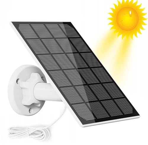 EXTRALINK Solarpanel für Überwachungskamera Aussen, 3W, USB-C, IP65, 360° Einstellbare Halterung, kompatibel mit alle Kameras, Ring Aussenkamera mit Akku, Solarpanel USB, 3M Kable