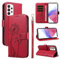 Bravoday Coque pour Samsung Galaxy A53 5G, Housse en Cuir PU Premium Etui à Rabat Pochette de Portefeuille avec Porte Carte Étui de Protection pour Galaxy A53 5G, Rouge