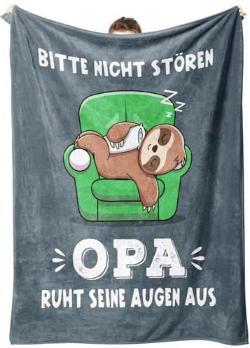musaecoin Geschenke für Opa, Opa Geschenk Kuscheldecke, Decke Geschenk Opa Geburtstag, Geburtstagsgeschenk für Opa, Vatertagsgeschenk für Opa, 157 * 132 cm Flanelldecken