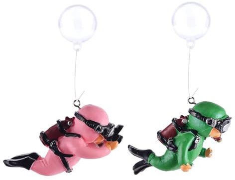 Amusingtao 2 Stück Aquarium Deko, Schwimmende Fischspielgefährte für Aquarien, süßer Kleiner Taucher Deko, Interessantes Fish Tank Ornaments, für Aquarium und Aquarien Zuhause Büro
