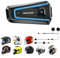 Écouteurs Casque Moto, Kit Main Libre Moto sans Fil 5.1 avec HiFi Micro Double Réduction du Bruit Nouvelle Version dans RGB/Radio FM/Bouton Adapté aux Gants Commande Fonctionnement Mains Libres