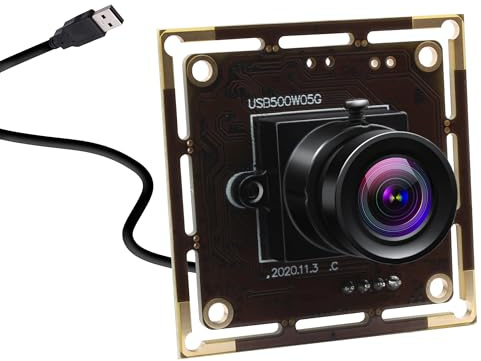 GEMSTONEGO 5MP USB-Kameramodul 3,6 mm festes Objektiv 1944P MI5100 eingebettete Webcam Plug and Play UVC Lightburn Kamera für 3D-Drucker industrielle Automatisierung