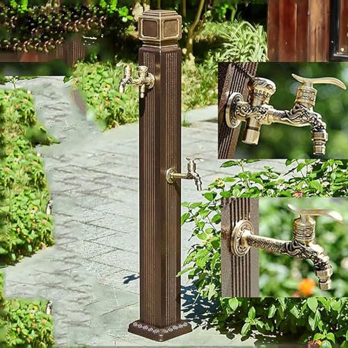 GXXINGIN Robinet de Jardin à Colonne d'eau, Robinet de Jardin antigel, Robinet d'extérieur (Couleur : Colonne avec Robinet à Disque, Taille : 110 cm)