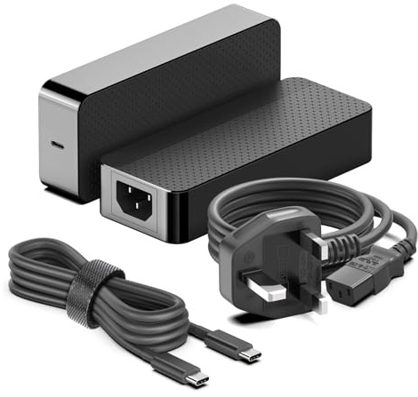 240W USB C Charger, KFD PD3.1 GaN 48V 36V 28V 5A AVS Power Adapter Supply with Detachable USB-C Cable for NP-F Batteries Packs Robots Docking Station Hub AI Gaming laptops UK Plug AC Adaptor