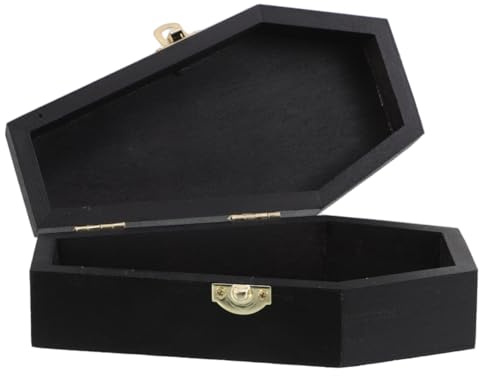 GALPADA Sargförmige Holzbox Mit Klappdeckel Aschebox Für Haustierurne Kleine Hundeurne Süßigkeitenbox Für Halloween Aufbewahrungsbox Für Schmuck Und Andenken