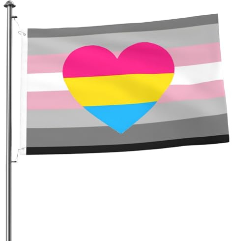 Garten Flaggen Demigirl Pansexuell Demi Girl Pan Pride Fahne Uv-Beständig Personalisierte Gartenflagge Dekoration Feiertage Flags Für Parade Party Extérieur 90X152CM