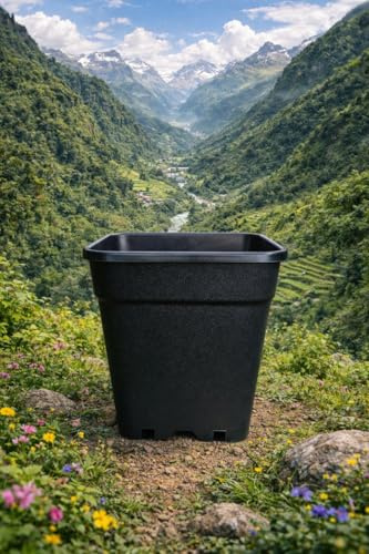 Imagro Topf in verschiedenen Größen Schwarz Viereckig Grow (7 L)