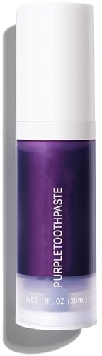 Purple Toothpaste, Teeth Whitening Toothpaste for Adults, Colour Correcting Whitening Toothpastes - Stain Removal & Fresh Breath, Travel Size Toothpaste for Daily Oral Care