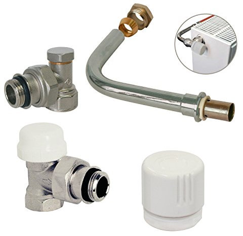 Somatherm - Kit de raccordement radiateur en PER - Kit raccordement radiateur avec corps thermostatique - PER à sertir Ø16 - Somatherm