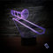 YTDZLTD Optische Täuschung 3D Posaune Nacht Licht 16 Farben Andern Sich Fernbedienung USB-Strom Touch Schalter Dekor Lampe LED Lampe Tisch Kinder Brithday weihnachten Geschenk