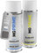 MG PRIME Autolack Sprühdosen Set für Renault KNG Gris Cassiopee Nacre Metallic/Stahl-Grau Metallic Basislack Klarlack Spraydose 400ml
