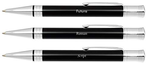 Parker Duofold Classic Kugelschreiber mit Custom Gravur Schwarz (chromfarbene Zierteile)