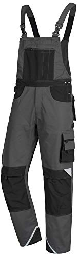 Nitras Motion TEX Plus 7622 Cargohose - Latzhose für die Arbeit - Grau - 58