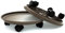 Coadura Lot de 2 Soucoupe Pot Fleur Roulettes - Support à Roulettes Pour Pot De Fleurs Rond pour Pot de Fleurs Rond (marron, 39,3 cm,Lot de 2)