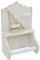 Carousel Home and Gifts White Wooden Shabby Chic Nautical Bathroom Toilet Loo Roll Holder