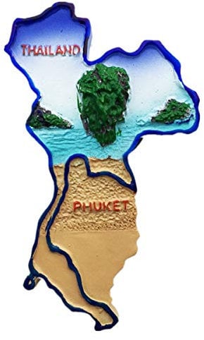 3D Phuket island Thailand fridge magnet,Home & kitchen decoration magnetic sticker Phuket Thailand refrigerator magnet travel souvenir gift