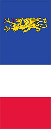 flaggenmeer® Flagge Rostock 110 g/m² ca. 400 x 150 cm mit Hohlsaum für Ausleger
