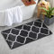 MIULEE Badematte Rutschfest Badteppich Waschbar Badvorleger Badzimmermatte Weich Mikrofaser Duschvorleger Fußmatte Dekorativ Teppich Marokko Badezimmerteppich Badezimmer Wohnzimmer 70x120cm Dunkelgrau