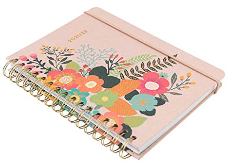 Grupo Erik Schulplaner 2021 2022 Blumen - Ringbuch Kalender 2021 2022 - Terminkalender 2021 2022 Wochenübersicht