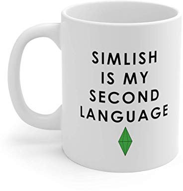NA Simlish Becher, Sims Becher, Simlish Sprache, Sims 3 Becher, Neuheit Becher, Nerdy Geschenke, Nerd Tassen, Sims inspiriert, Lustige Sims Becher, Lustiges Nerd Geschenk