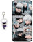 Staremeplz Hülle für iPhone XR Anime Handyhülle [Mit Schlüsselbund] Cartoons Silikon Sanft Bumper Case Hülle für iPhone XR