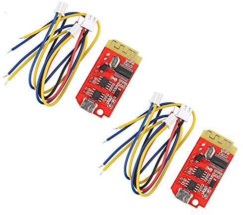 Jopto 2PCS Bluetooth Power Amplifier Board CT14 Micro 4.2 Stereo Bluetooth BT Receiver Board Module 5VF 5W+5W with Charging Port for DIY Sound Box Speaker Refitting