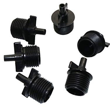 Leckdichte Schlauchbeschläge 6 stücke 1/2 zoll adapter connector füllfedern connector garten sprinkler sprinkler systemzubehör gartenarbeit werkzeuge schwarz (Diameter : 1/2'')