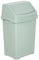 JMS we create smile Plastic 8L Swing Bin Waste Recycling Dustbins Kitchen Bathroom Rubbish Trash Refused Bins (Silver Sage)