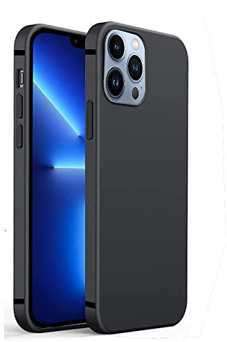 Compatible with iphone 13 Pro Max Case, Gueche Premium Flexible Thin Cover Shock Proof with Drop Protection Coque Funda Cover for iphone 13 Pro Max 5G, Basic Phone Case. 6.7 Inch Black