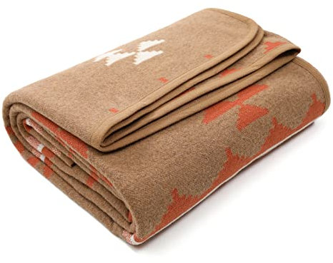 ACUSHLA Campingdecke aus Merinowolle, warm, dick, waschbar, großer Überwurf, ideal für Outdoor-Camping, alle Jahreszeiten, geeignet für Marokko, Khaki, 200,7 x 160 cm, 1,7 kg