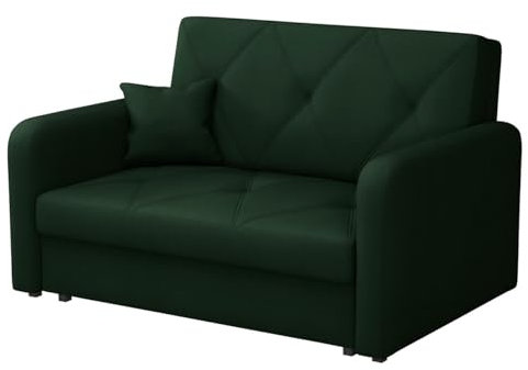 Mirjan24 Sofa Viva Sweet II mit Schlaffunktion, 2 Sitzer Polstersofa mit Bettkasten inkl. Kissen, Schlafsofa, Bettsofa, Wohnlandschaft, Farbauswahl, Sofagarnitur (Trinity 28)