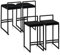 Knjlwa 65 cm Bar Stühle gepolsterte Barhocker Low Rücken Schwarze Küchenhocker für Kitchen Island Home Pub